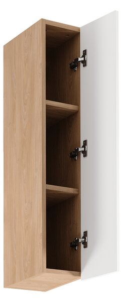 Vysoká horná kuchynská skrinka SALERNO - šírka 20 cm, dub / biela