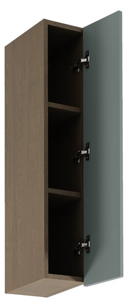 Vysoká horná kuchynská skrinka SALERNO - šírka 20 cm, baltic storm / zelená, pravé prevedenie