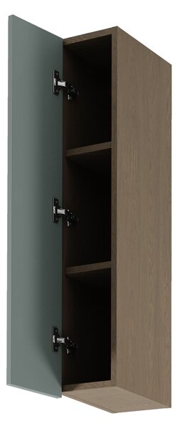 Vysoká horná kuchynská skrinka SALERNO - šírka 20 cm, baltic storm / zelená, ľavé prevedenie