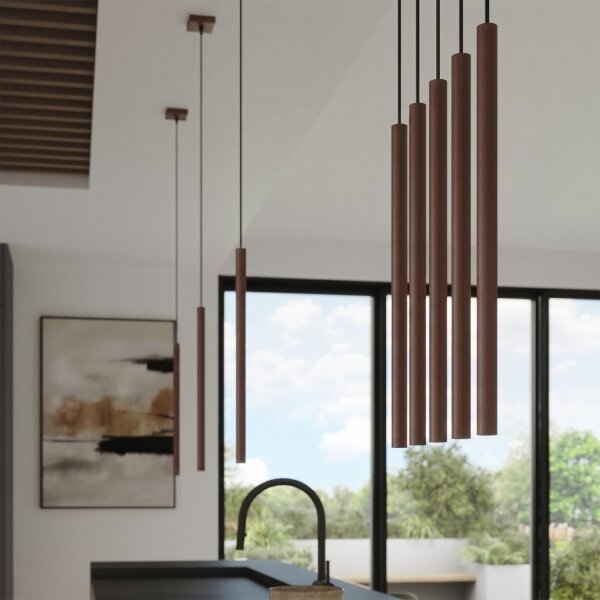 Sollux SL.2145 - Luster na lanku PASTELO 1xG9/8W/230V hnedá