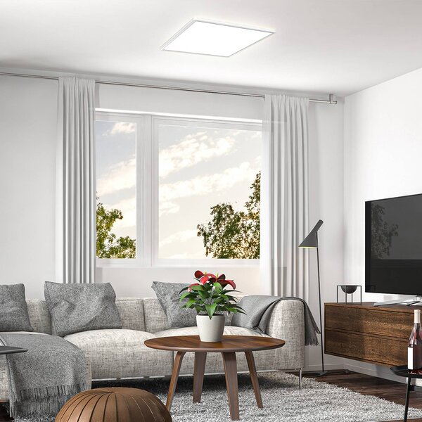 B.K. Licht LED panel Eki, 42 x cm, biely, stmievateľné, podsvietenie, 4 000 K, Biela / opálová, Pracovňa / Kancelária, Plast, Stropné svetlo