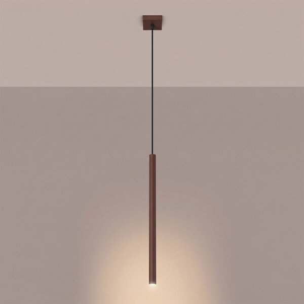Sollux SL.2145 - Luster na lanku PASTELO 1xG9/8W/230V hnedá