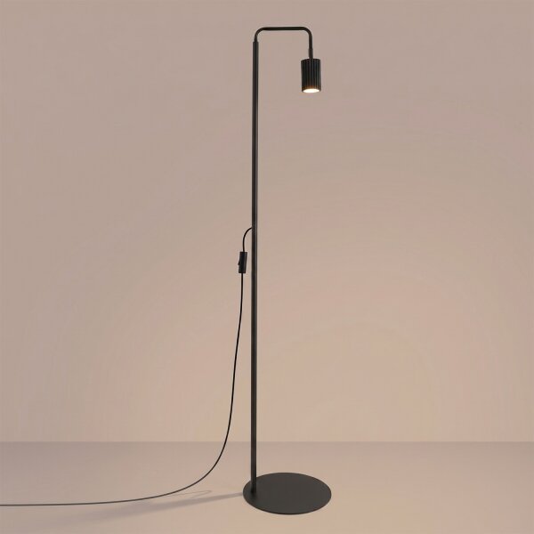 Sollux SL.2015 - Stojacia lampa KARBON 1xGU10/10W/230V čierna