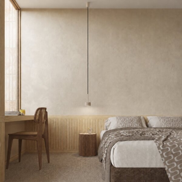 Sollux SL.2683 - Závesný luster na lanku AURA 1xGX53/10W/230V taupe
