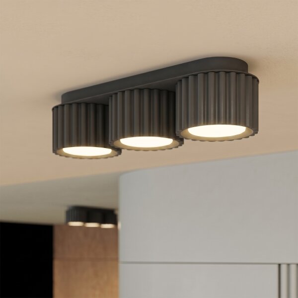 Sollux SL.2629 - Bodové svietidlo AURA 3xGX53/10W/230V čierne