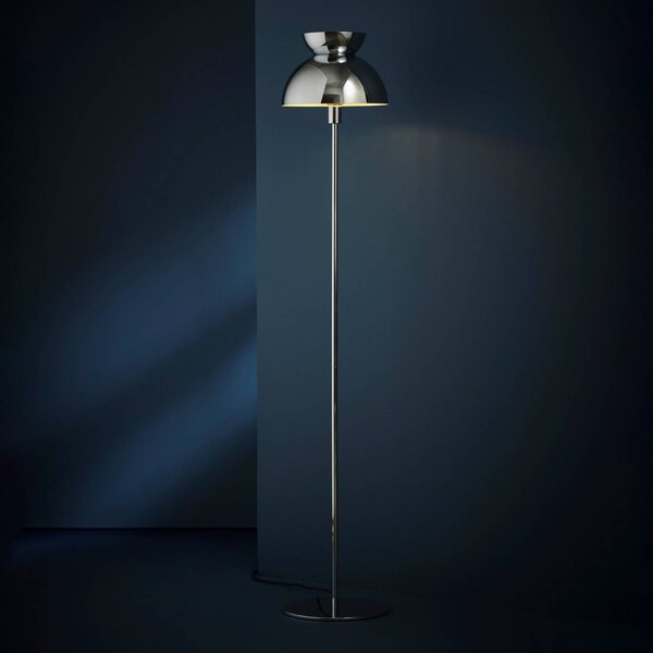 FRANDSEN Stojacia lampa Butterfly, chrómová farba, 135 cm, E14, Chrómová / strieborná, Obývacia izba / jedáleň, kov, Dizajn, Stolová lampa