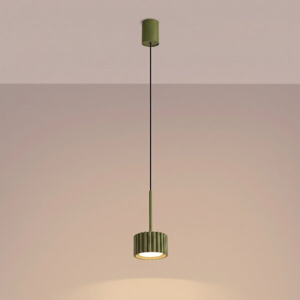 Sollux SL.2679 - Luster na lanku AURA 1xGX53/10W/230V zelená