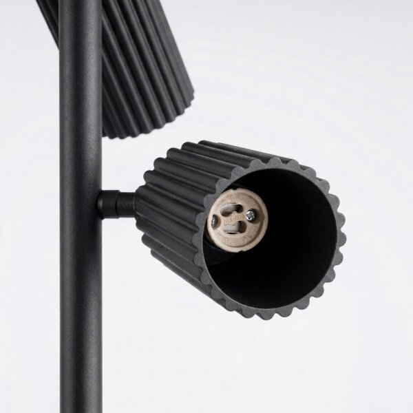 Sollux SL.2016 - Stojacia lampa KARBON 3xGU10/10W/230V čierna