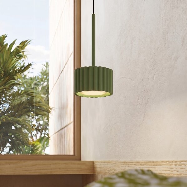 Sollux SL.2679 - Luster na lanku AURA 1xGX53/10W/230V zelená