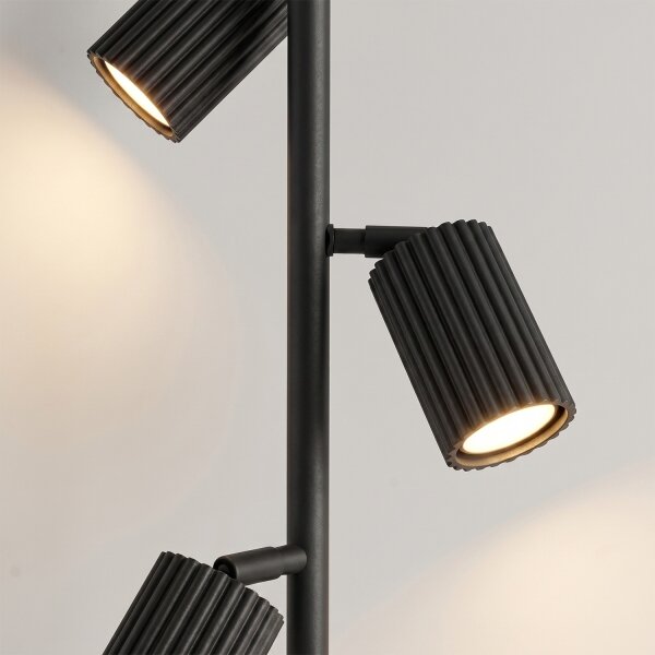 Sollux SL.2016 - Stojacia lampa KARBON 3xGU10/10W/230V čierna