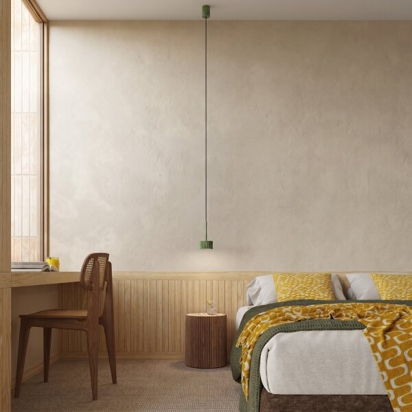 Sollux SL.2679 - Luster na lanku AURA 1xGX53/10W/230V zelená