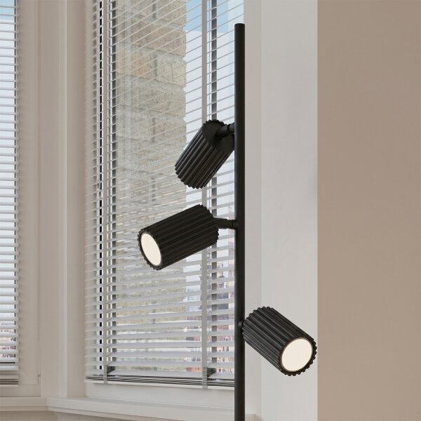 Sollux SL.2016 - Stojacia lampa KARBON 3xGU10/10W/230V čierna