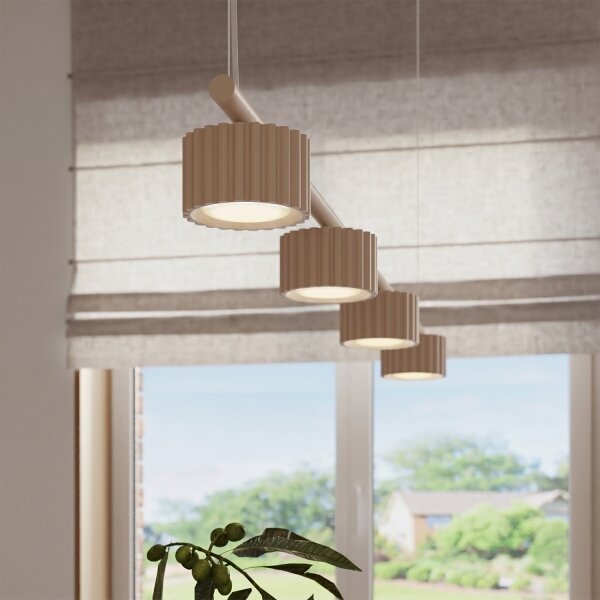 Sollux SL.2697 - Závesný luster AURA na lankách 4xGX53/10W/230V krémový