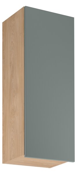 Vysoká horná kuchynská skrinka SALERNO - šírka 40 cm, dub / zelená