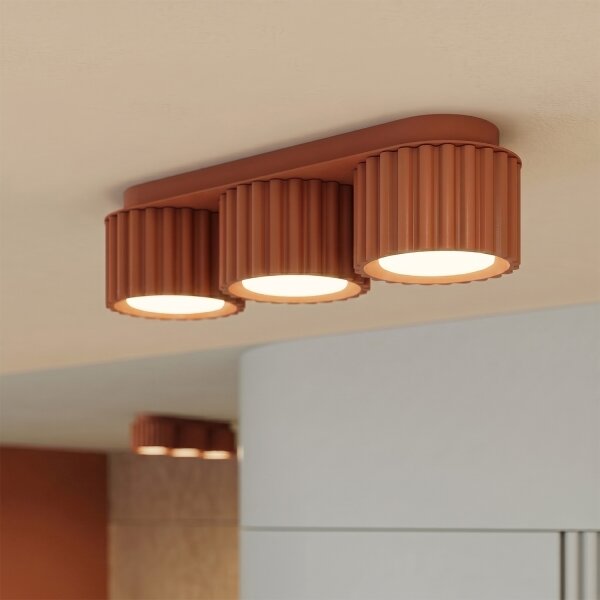 Sollux SL.2632 - Bodové svietidlo AURA 3xGX53/10W/230V oranžové