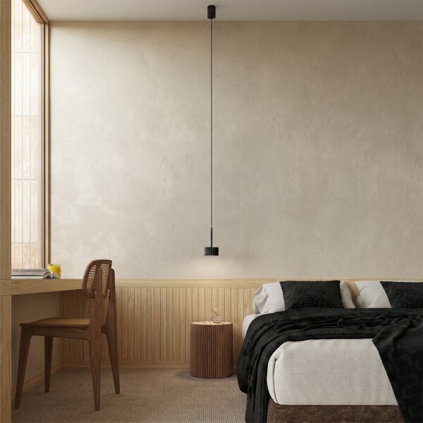 Sollux SL.2677 - Závesné svietidlo na lanku AURA 1xGX53/10W/230V čierna