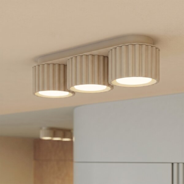 Sollux SL.2630 - Bodové svietidlo AURA 3xGX53/10W/230V krémové