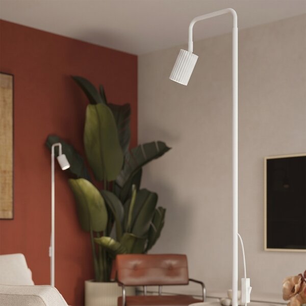 Sollux SL.2013 - Stojacia lampa KARBON 1xGU10/10W/230V biela