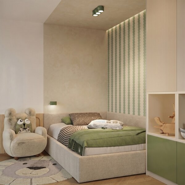 Sollux SL.2615 - Nástenné svietidlo AURA 1xGX53/10W/230V zelené
