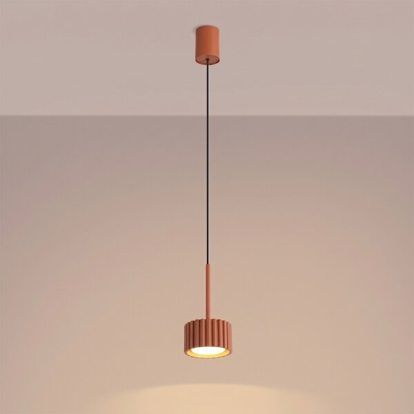 Sollux SL.2680 - Luster na lanku AURA 1xGX53/10W/230V červený