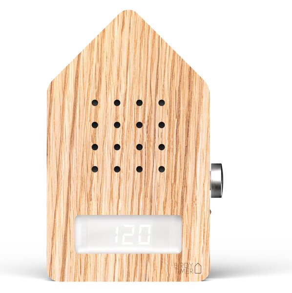 Časovač s vtáčím spevom BirdyTimer Oak Wood