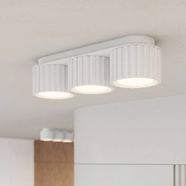 Sollux SL.2628 - Bodové svietidlo AURA 3xGX53/10W/230V biele