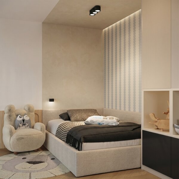 Sollux SL.2613 - Nástenné svietidlo AURA 1xGX53/10W/230V čierna