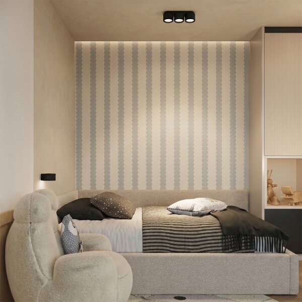 Sollux SL.2613 - Nástenné svietidlo AURA 1xGX53/10W/230V čierna