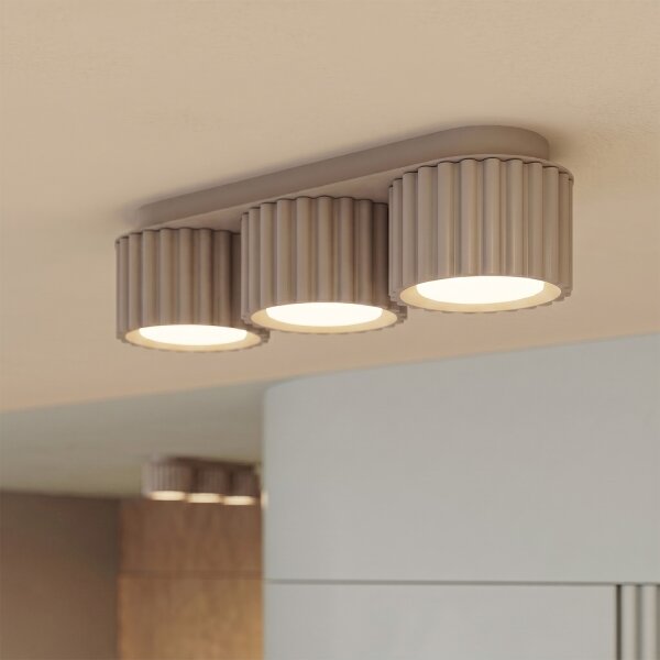 Sollux SL.2635 - Bodové svietidlo AURA 3xGX53/10W/230V taupe