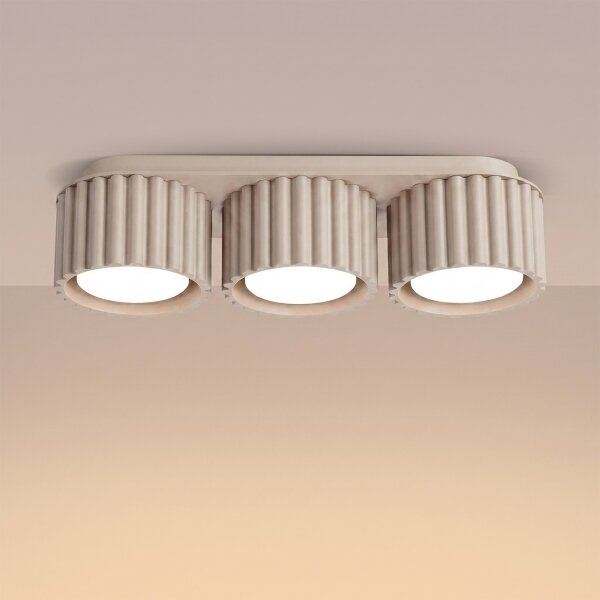 Sollux SL.2635 - Bodové svietidlo AURA 3xGX53/10W/230V taupe