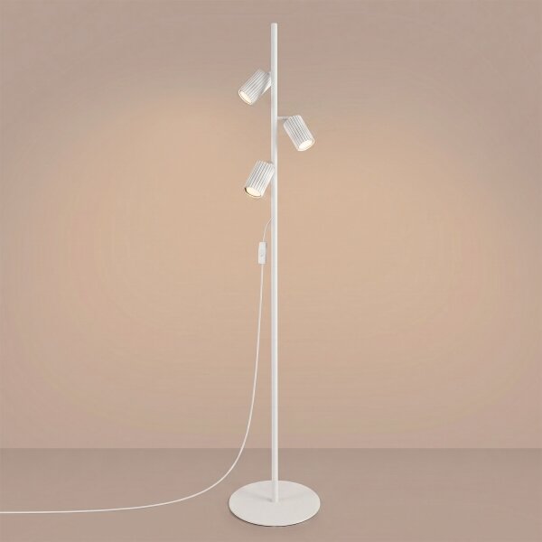 Sollux SL.2014 - Stojacia lampa KARBON 3xGU10/10W/230V biela