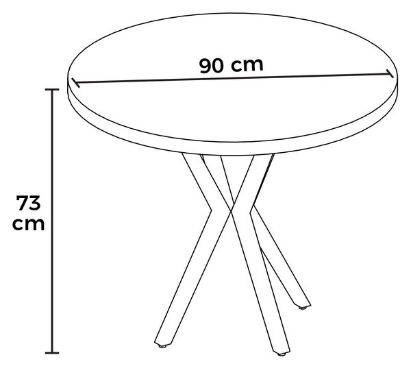 NovýNábytok.sk Jedálenský stôl (pre 4 osoby) Agonie (čierny mramor + čierna). Akcia -9%. Vlastná spoľahlivá doprava až k Vám domov. 1153230
