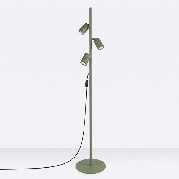 Sollux SL.2026 - Stojacia lampa KARBON 3xGU10/10W/230V zelená