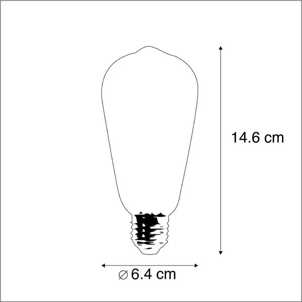 Sada 3 stmievateľných LED žiaroviek E27 ST64 Goldline 5W 380lm 2200K