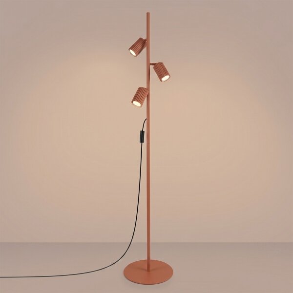 Sollux SL.2024 - Stojacia lampa KARBON 3xGU10/10W/230V oranžová
