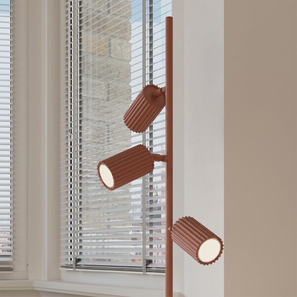 Sollux SL.2024 - Stojacia lampa KARBON 3xGU10/10W/230V oranžová