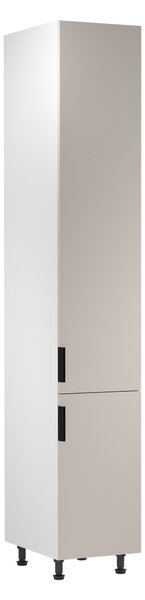Vysoká kuchynská skriňa SALERNO - šírka 40 cm, biela / béžová