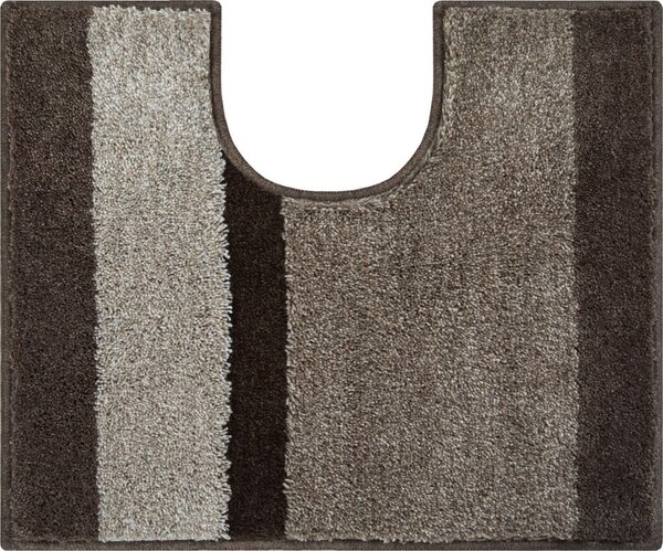 GRUND Kúpeľňový koberec ROOM tmavo sivý Rozmer: 50x60 cm s výrezom pre WC