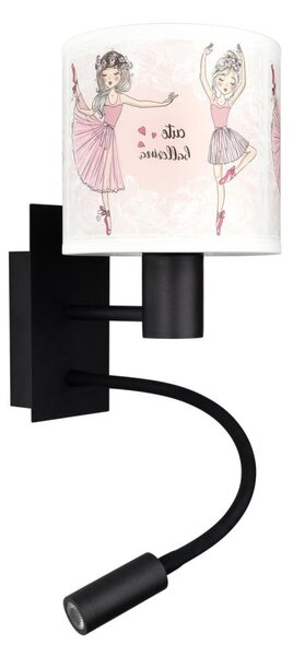 Brilagi - LED flexibilná lampa BOBO 1xE27/25W/230V + LED/3W čierna/biela/ružová/baletky