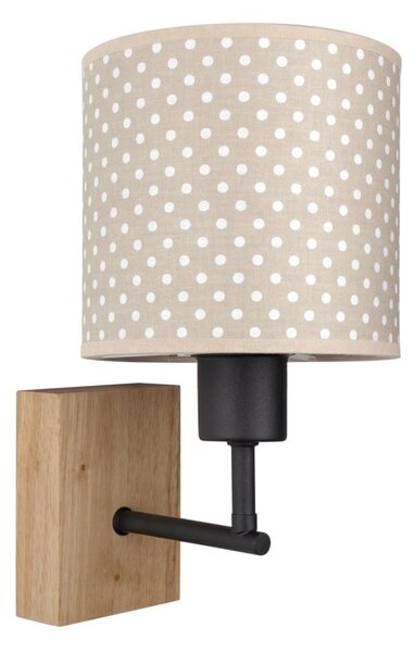 Brilagi - Nástenné svietidlo BOBO WOOD 1xE27/25W/230V dub/čierna/béžová/bodky