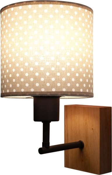 Brilagi - Nástenné svietidlo BOBO WOOD 1xE27/25W/230V dub/čierna/béžová/bodky