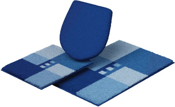 GRUND Kúpeľňový koberec MERKUR modrý Rozmer: Veko, 40x50 cm bez výrezu+50x80 cm