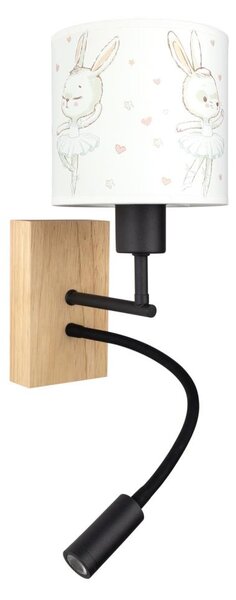 Brilagi - LED flexibilná lampa BOBO WOOD 1xE27/25W/230V + LED/3W dub/čierna/biela/král