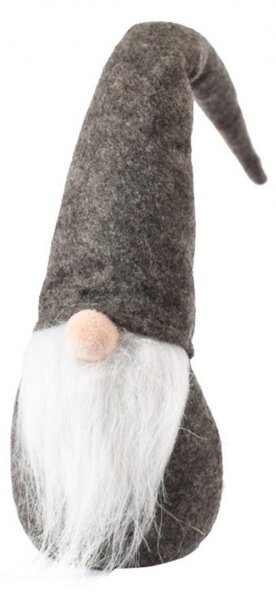 Vianočný škriatok WINTER GNOME 30 cm, sivý