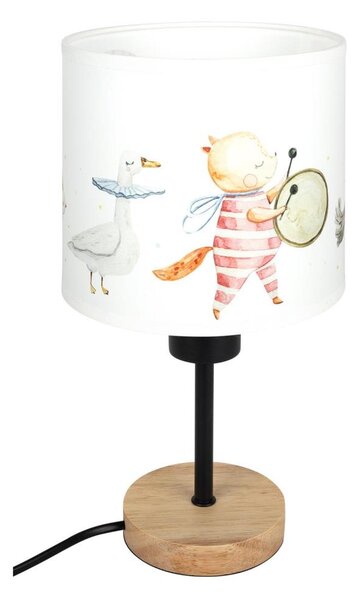 Brilagi - Stolná lampa BOBO WOOD 1xE27/25W/230V dub/čierna/biela/zvieratká