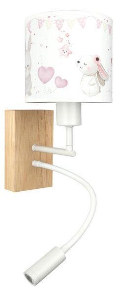 Brilagi - LED flexibilná lampa BOBO WOOD 1xE27/25W/230V + LED/3W dub/biela/krémová/kráľovská