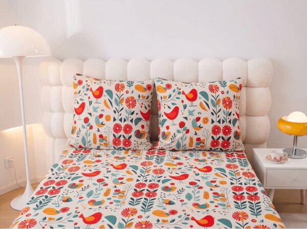 Obliečky z mikrovlákna RETRO BIRD farebné Rozmer obliečky: 70 x 90 cm | 140 x 200 cm
