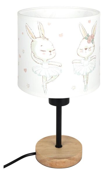 Brilagi - Stolná lampa BOBO WOOD 1xE27/25W/230V dub/čierna/biela/zajačiky