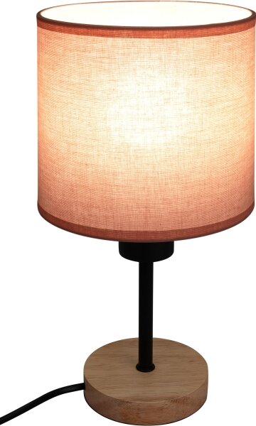 Brilagi - Stolná lampa BOBO WOOD 1xE27/25W/230V dub/čierna/ružová