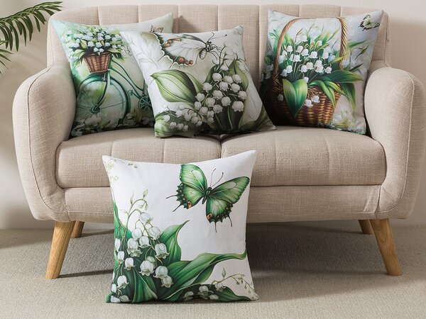 XPOSE® Set obliečok na vankúš LILLY (digitálna tlač) 40x40 cm - set 4 ks